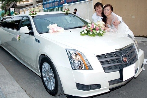 Pearl-White Cadillac
